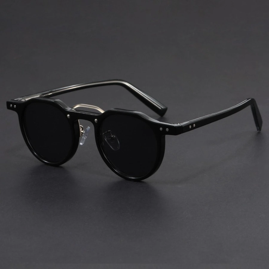 New Small Round Frame Hip-hop Punk Style Sunglasses