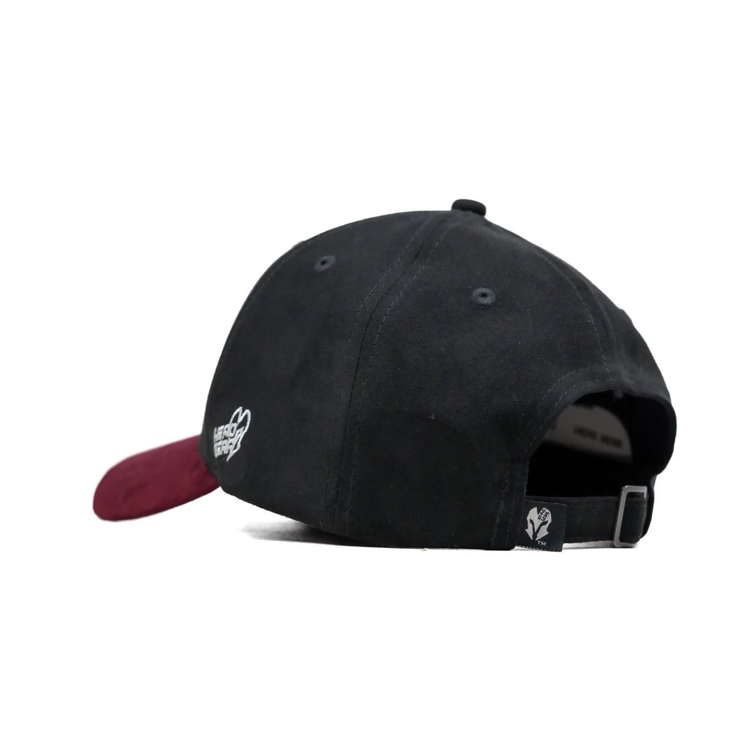 HEAD GEAR BLACK RED WINE DUAL TONE STRUCTURED CAP